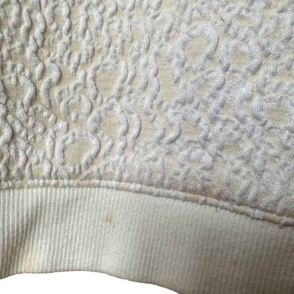 Cream Tibi Cropped Structured Top/Sweatshirt | Size XS - Picture 5 of 7